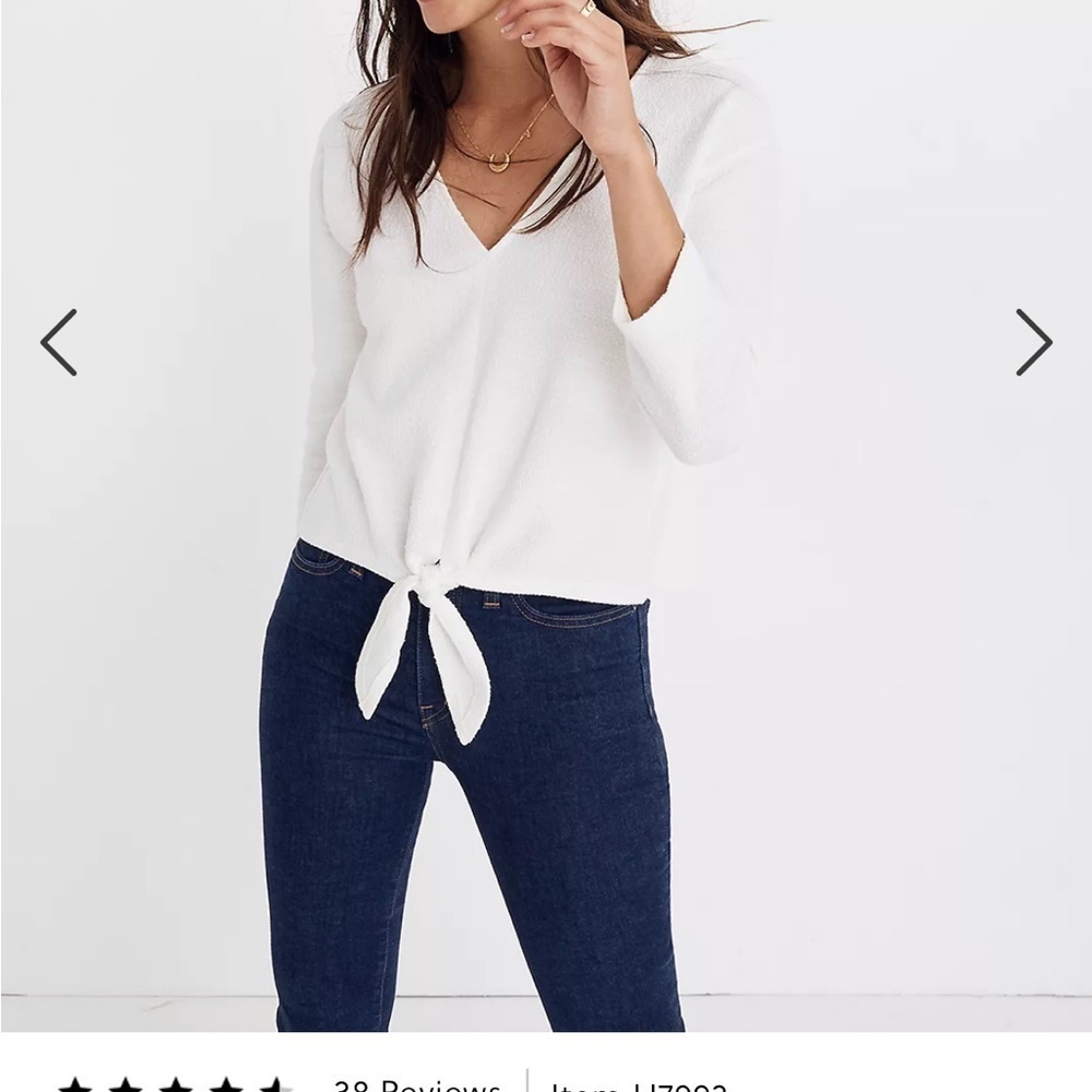 Madewell Textured Tie-Front Top‎